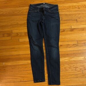7 for all Mankind Dark Blue Women's Skinny Jeans - size 27